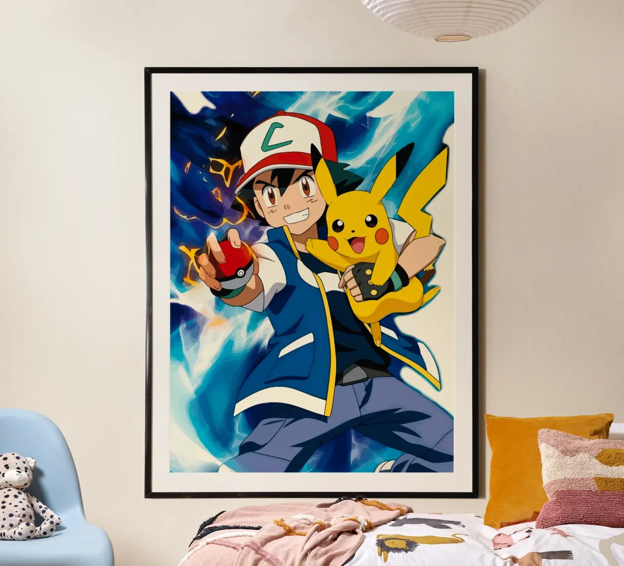 Ash and Pikachu Pokemon poster da Dumery Art