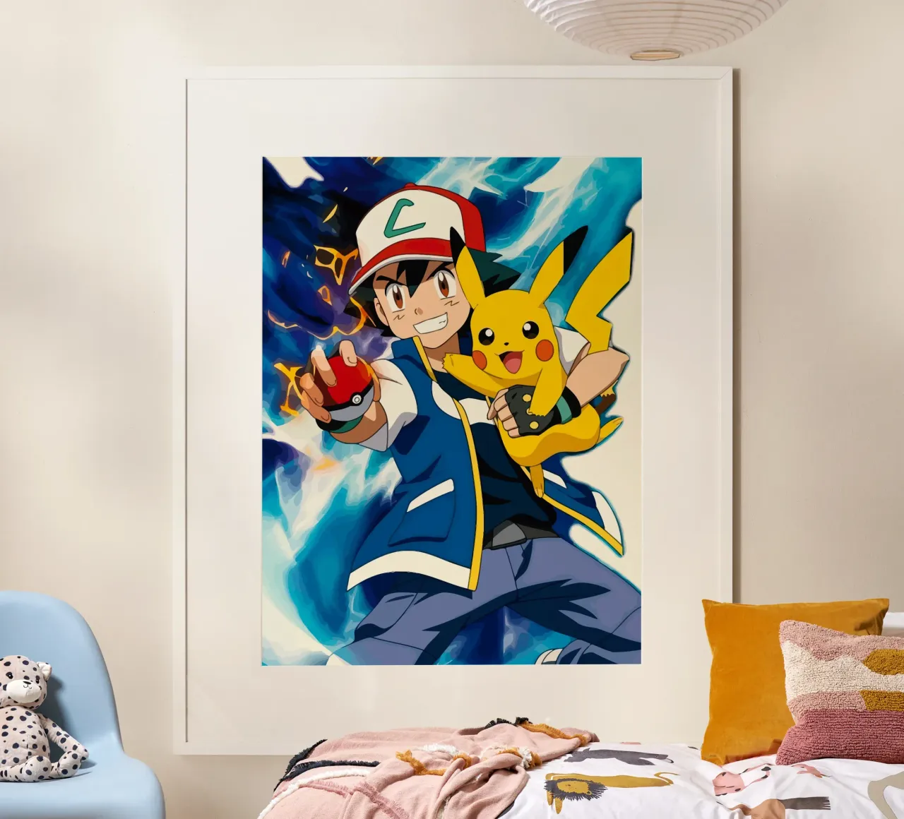 Ash and Pikachu Pokemon poster da Dumery Art