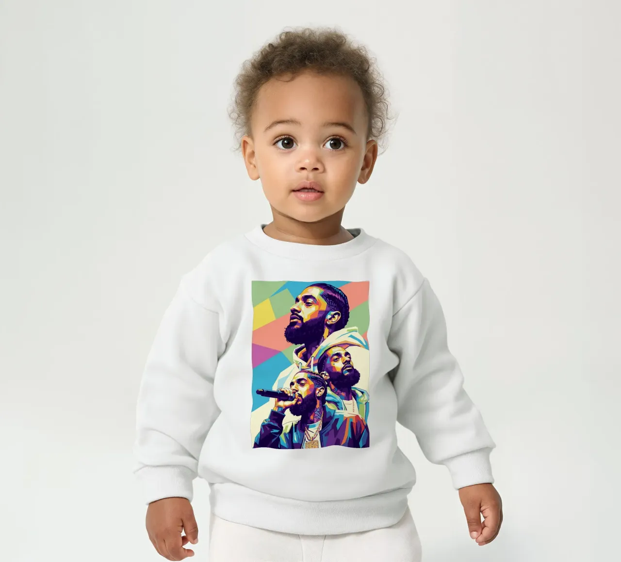 Ritratto pop art di Nipsey Hussle #3 felpa neonato da Hantamrata