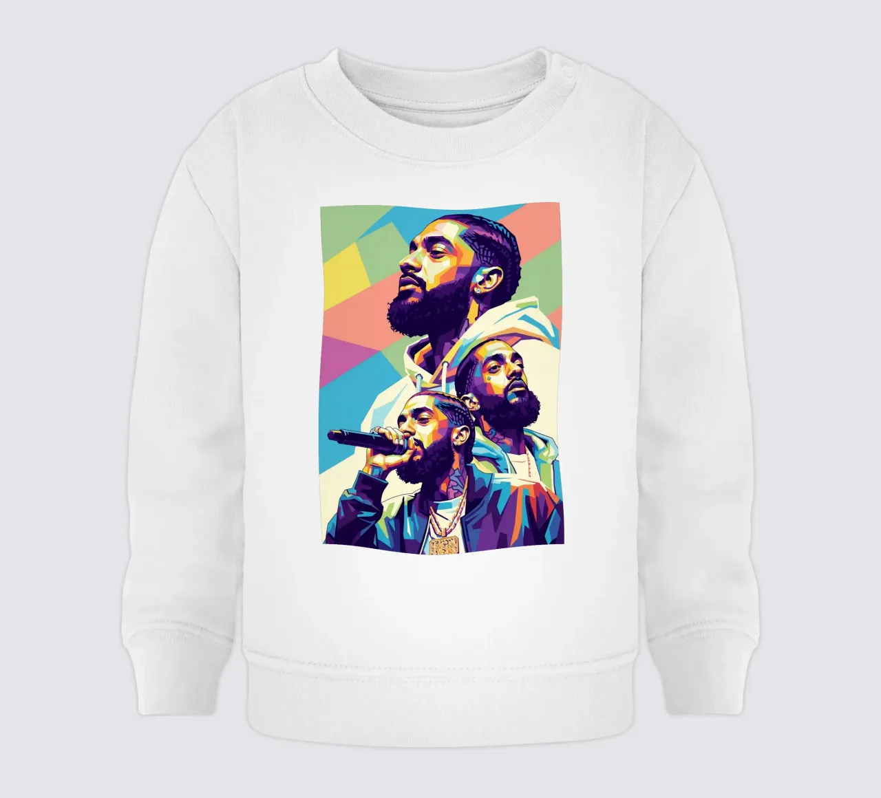 Ritratto pop art di Nipsey Hussle #3 felpa neonato da Hantamrata