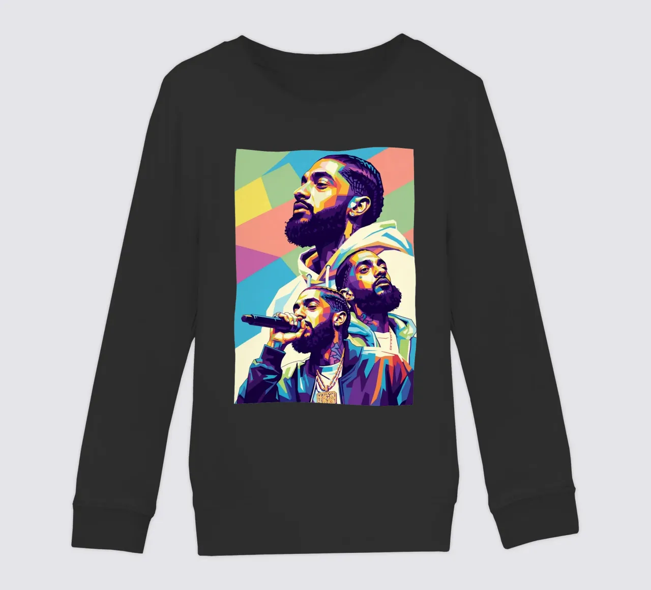 Ritratto pop art di Nipsey Hussle #3 felpa bambino da Hantamrata