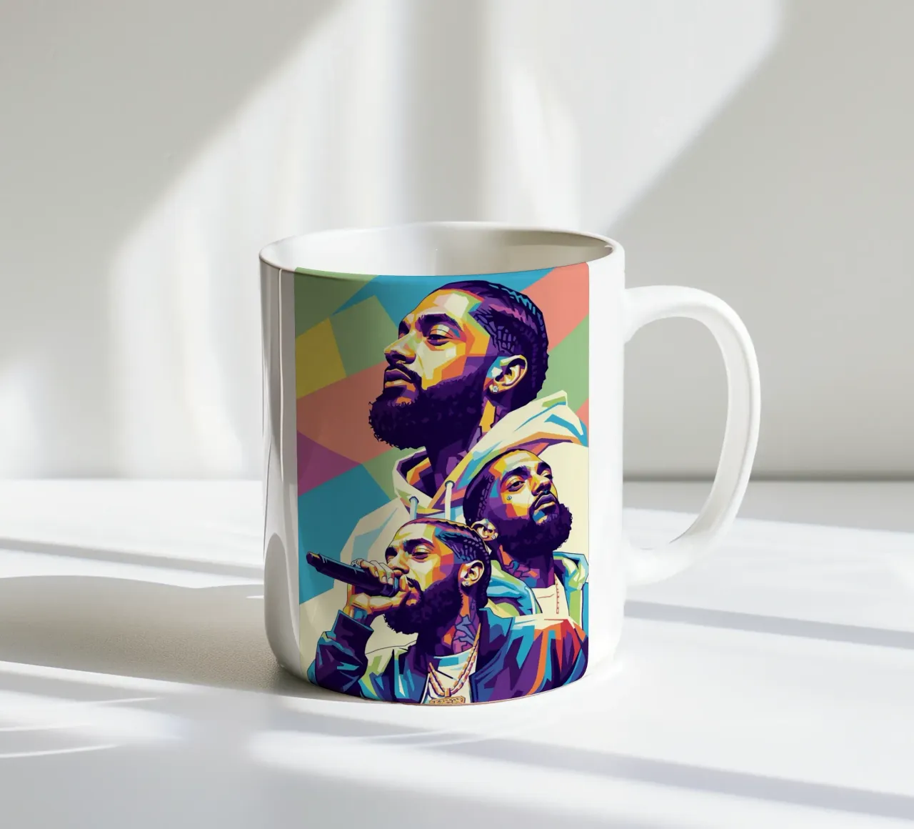 Portrait pop art de Nipsey Hussle #3 mug en céramique de Hantamrata