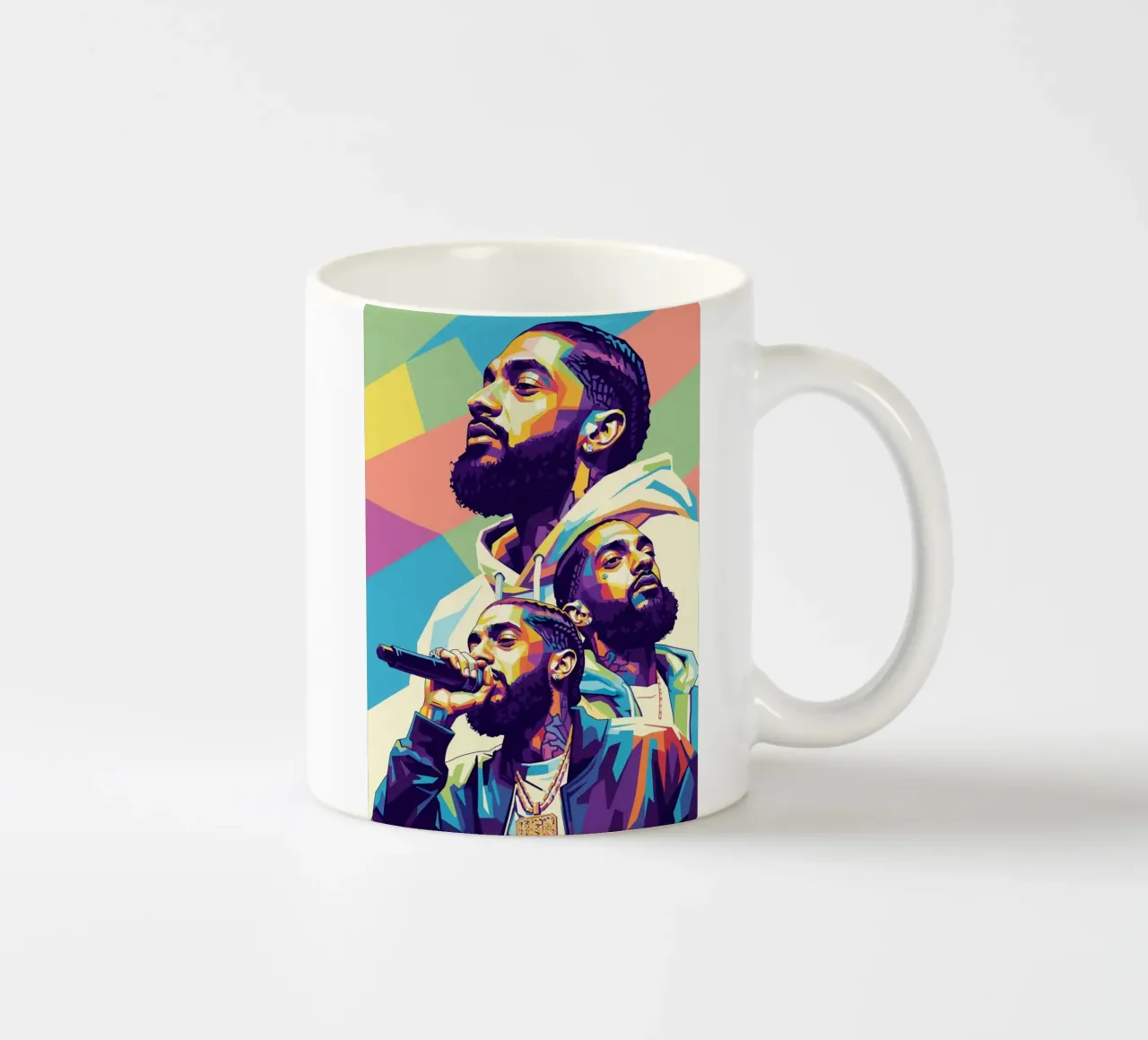 Portrait pop art de Nipsey Hussle #3 mug en céramique de Hantamrata