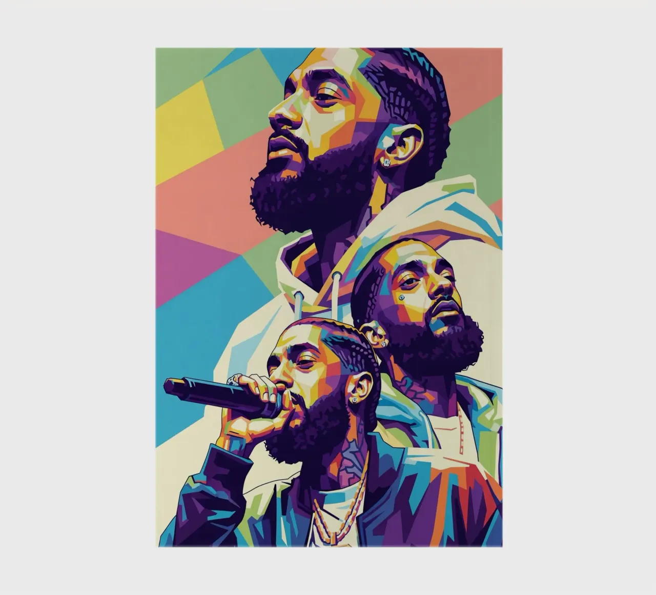 Nipsey Hussle pop art portrait #3 notebook by Hantamrata