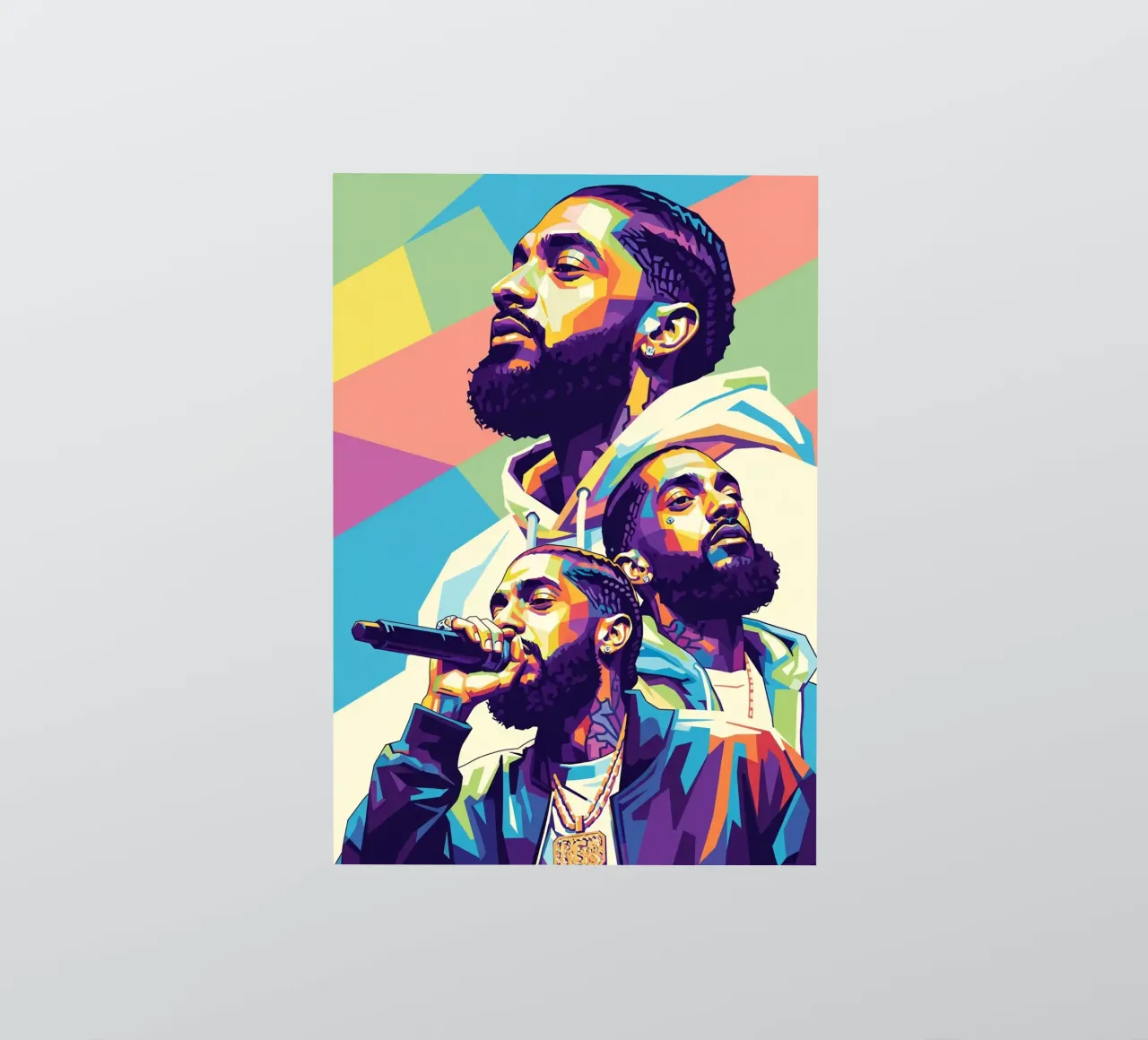Portrait pop art de Nipsey Hussle #3 autocollant de Hantamrata