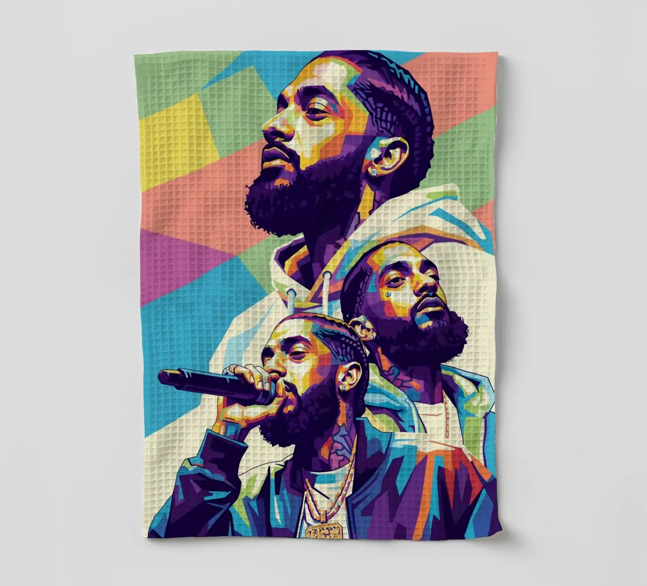 Portrait pop art de Nipsey Hussle #3 torchon de Hantamrata
