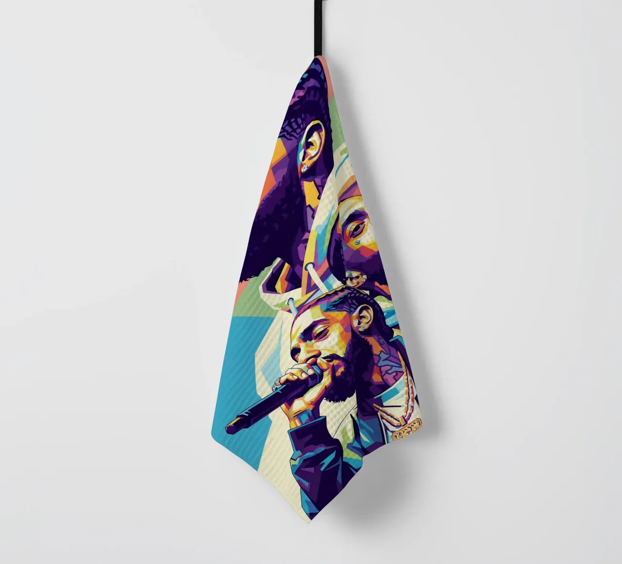 Portrait pop art de Nipsey Hussle #3 torchon de Hantamrata