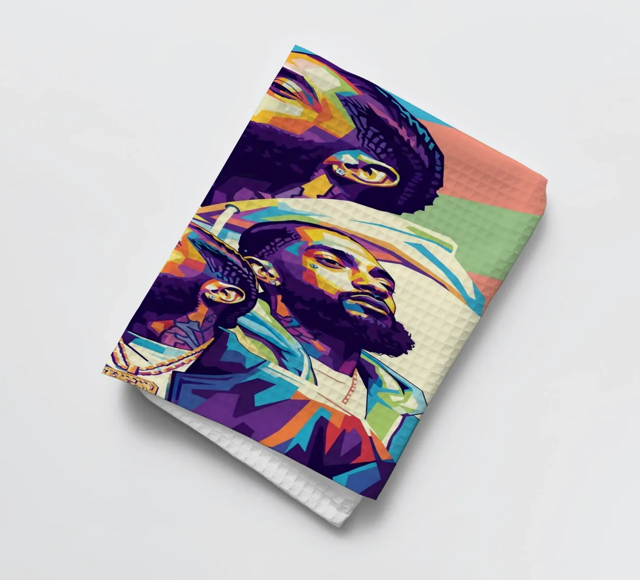 Portrait pop art de Nipsey Hussle #3 torchon de Hantamrata
