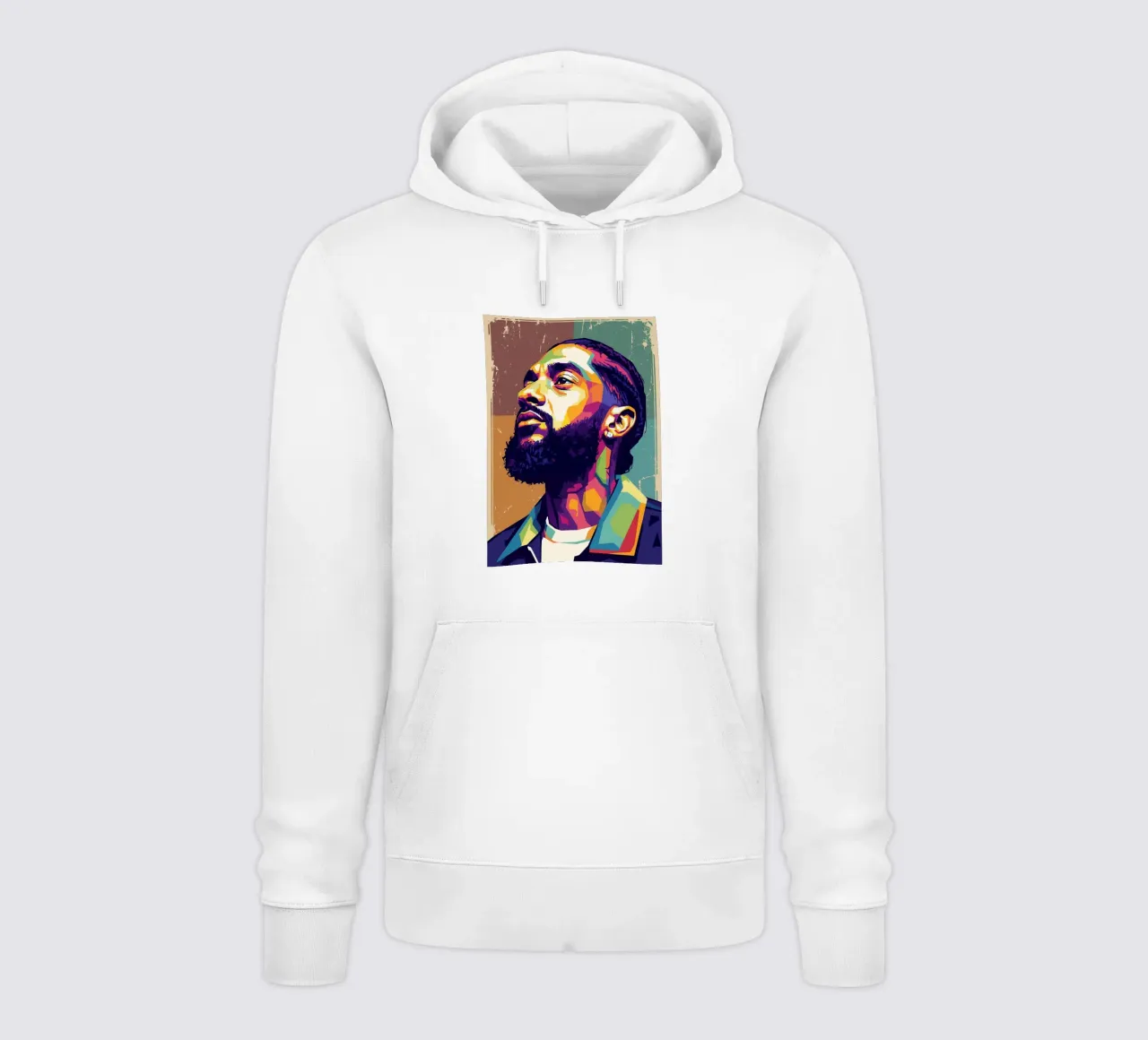 Ritratto pop art di Nipsey Hussle #4 felpa con cappuccio da Hantamrata