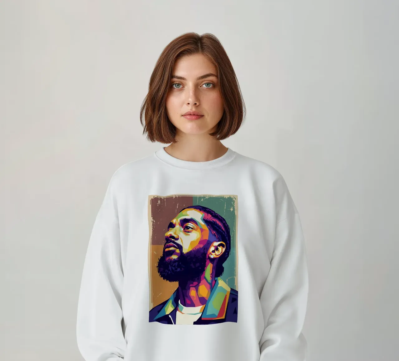 Ritratto pop art di Nipsey Hussle #4 felpa da Hantamrata