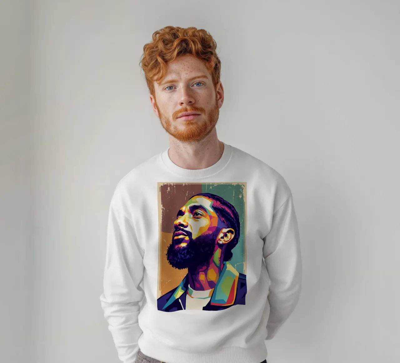 Ritratto pop art di Nipsey Hussle #4 felpa da Hantamrata