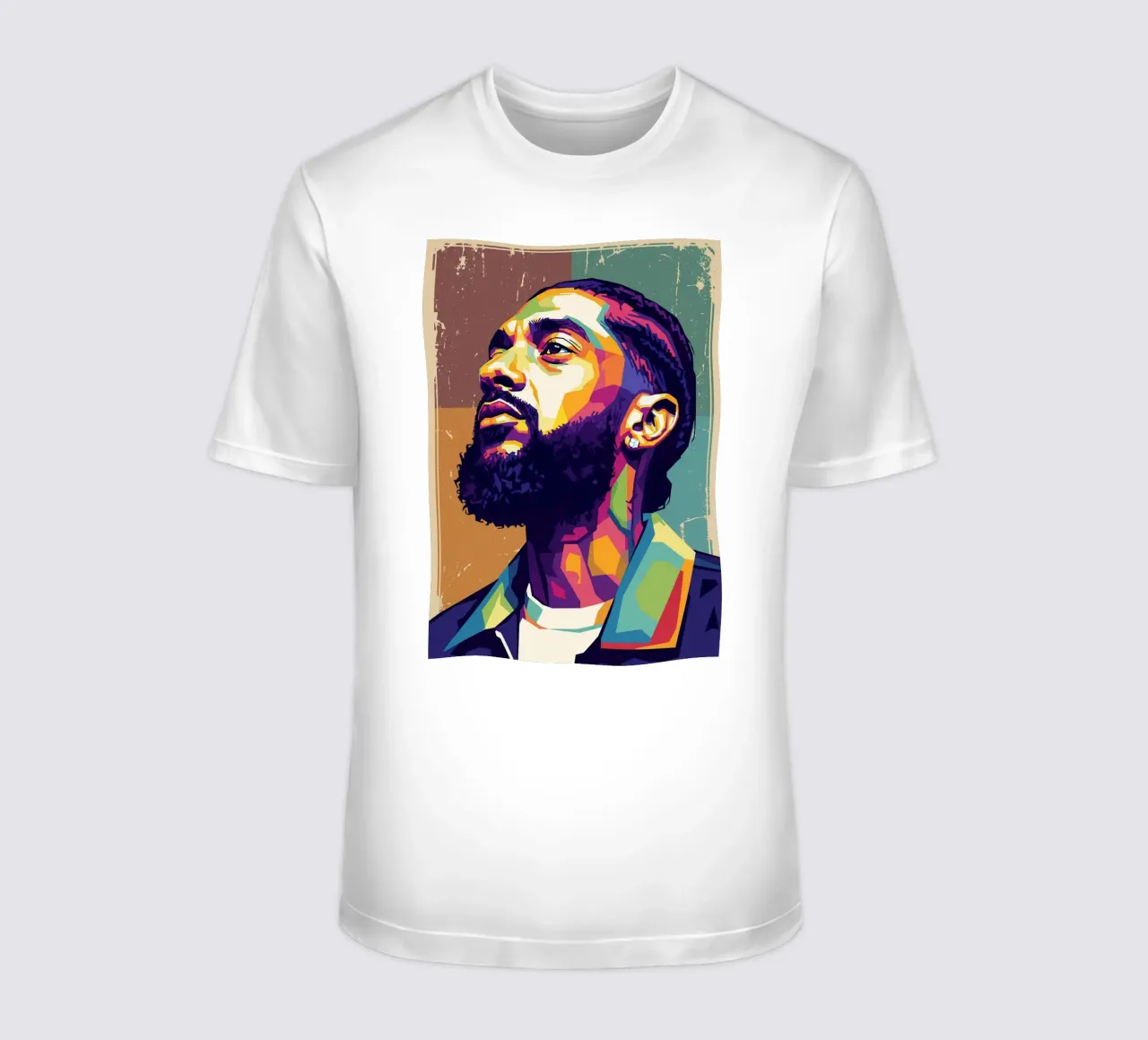 Nipsey Hussle Pop Art Porträt #4 T-Shirt von Hantamrata