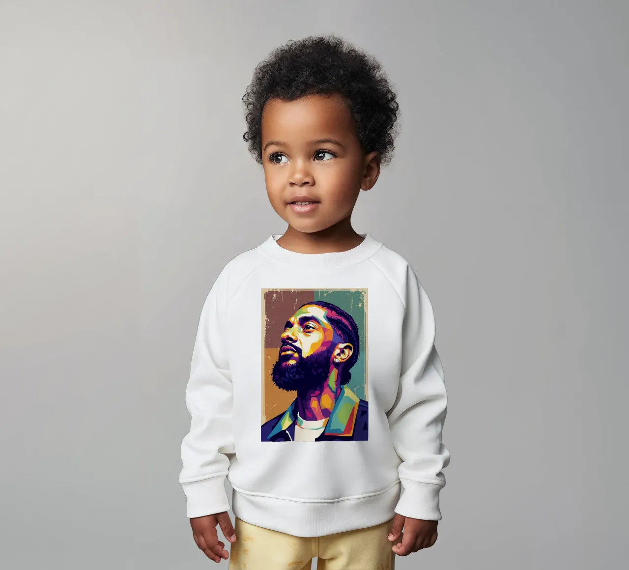 Ritratto pop art di Nipsey Hussle #4 felpa neonato da Hantamrata