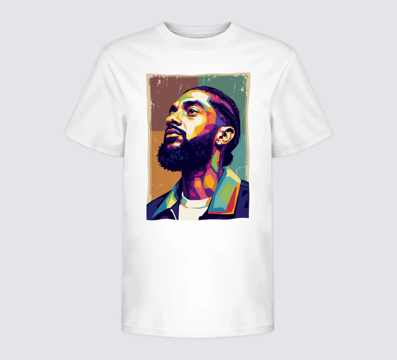 Nipsey Hussle Pop Art Porträt #4 Kinder T-Shirt von Hantamrata