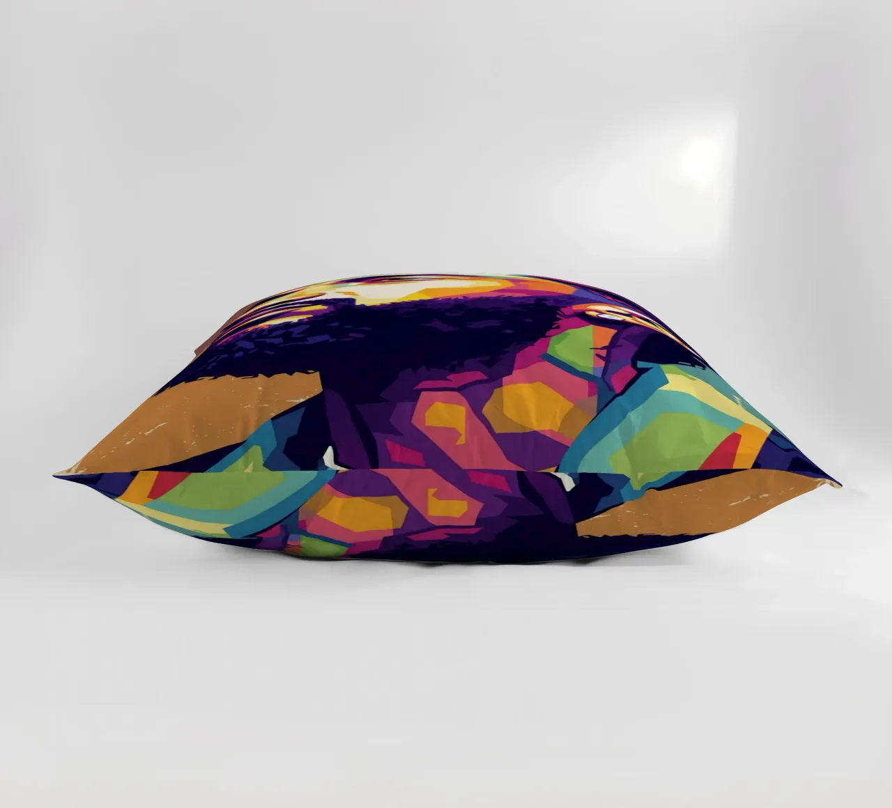 Ritratto pop art di Nipsey Hussle #4 cuscino da Hantamrata