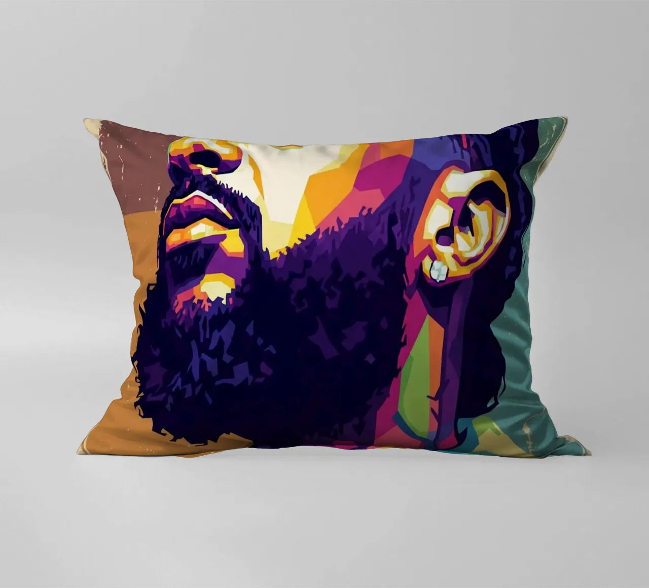 Ritratto pop art di Nipsey Hussle #4 cuscino da Hantamrata