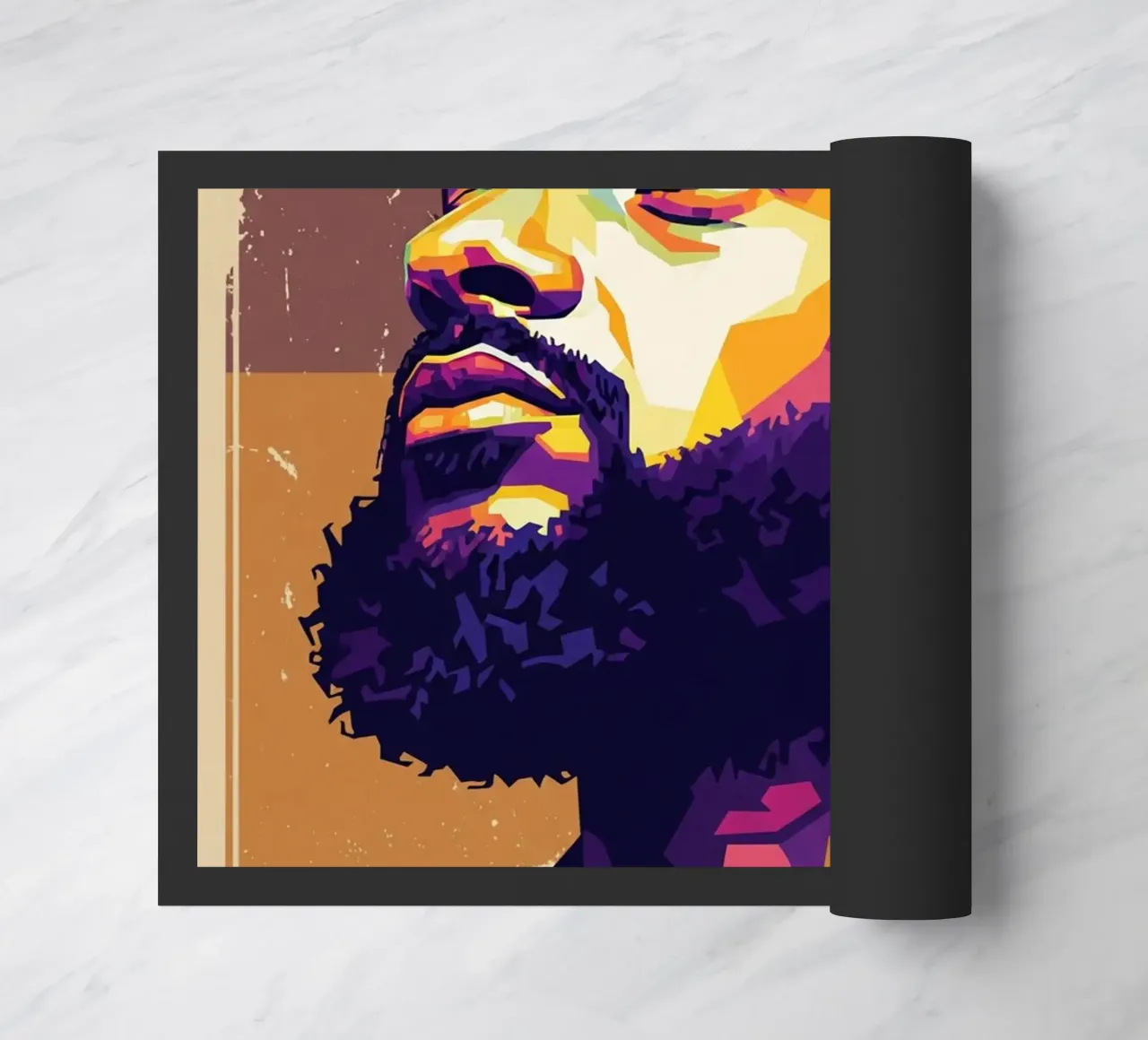 Ritratto pop art di Nipsey Hussle #4 zerbino da Hantamrata