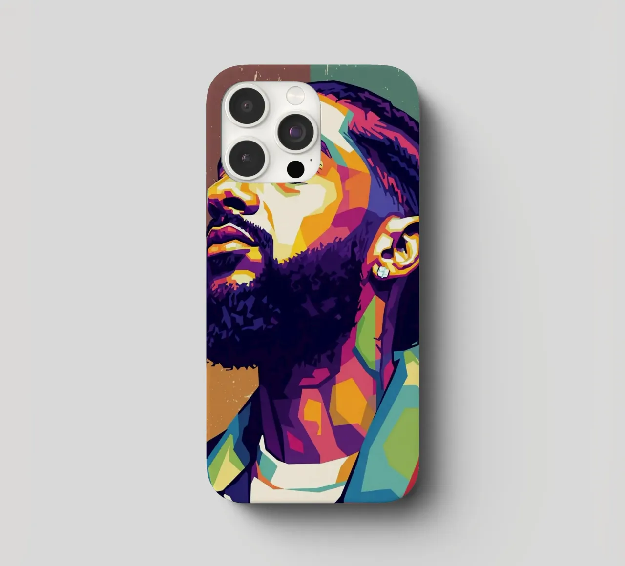 Nipsey Hussle Pop Art Porträt #4 iPhone Hülle von Hantamrata