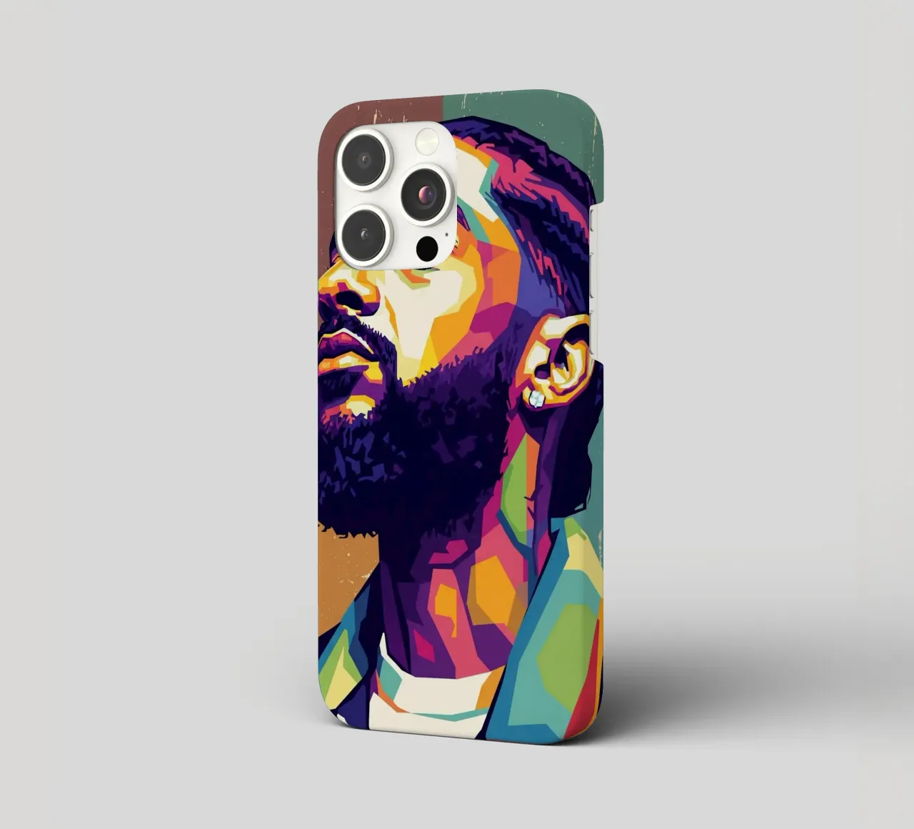 Nipsey Hussle Pop Art Porträt #4 iPhone Hülle von Hantamrata