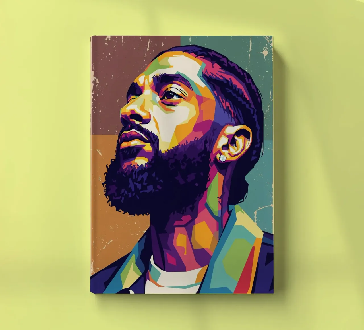 Nipsey Hussle pop art portrait #4 notebook by Hantamrata