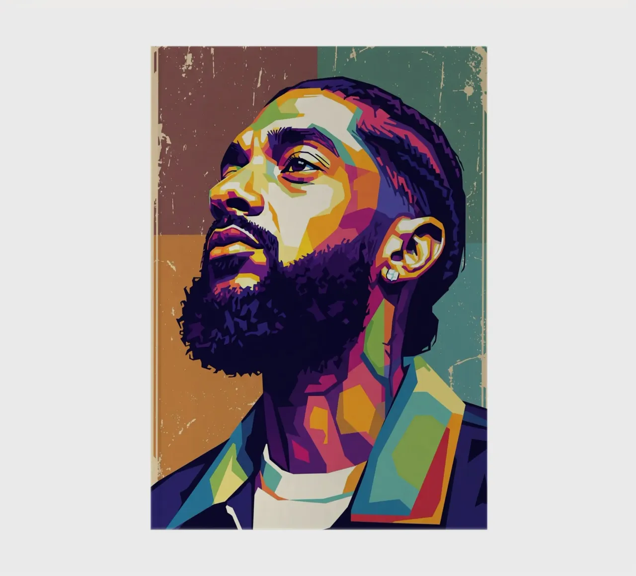 Nipsey Hussle pop art portrait #4 notebook by Hantamrata
