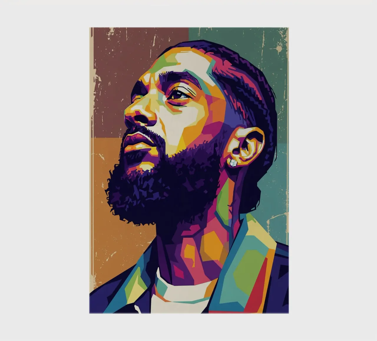 Nipsey Hussle pop art portrait #4 notebook by Hantamrata