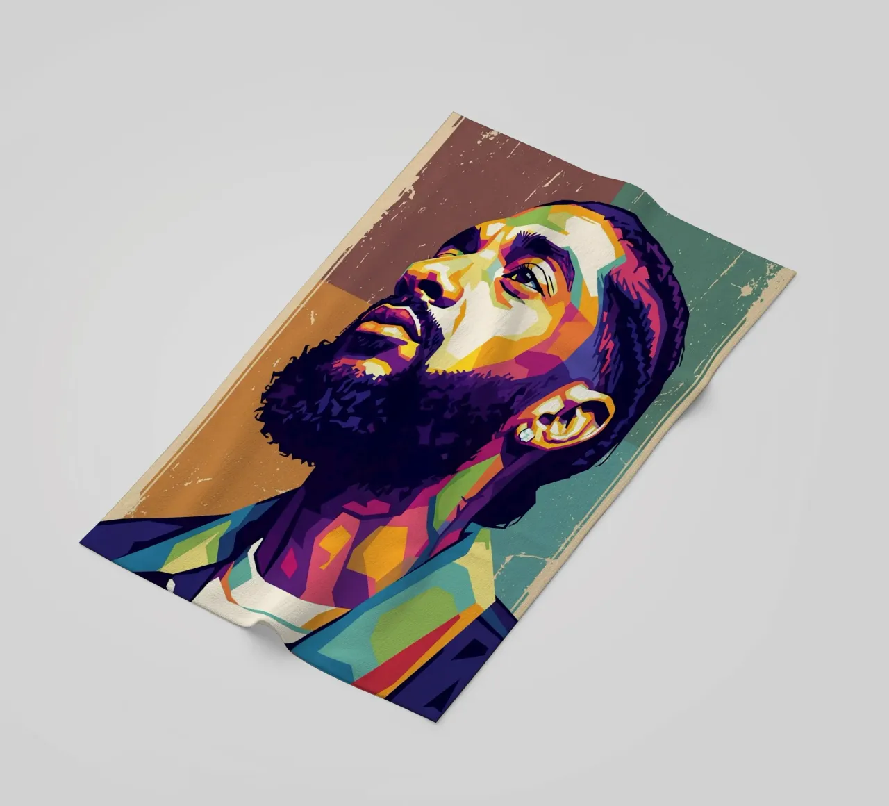 Ritratto pop art di Nipsey Hussle #4 telo mare da Hantamrata