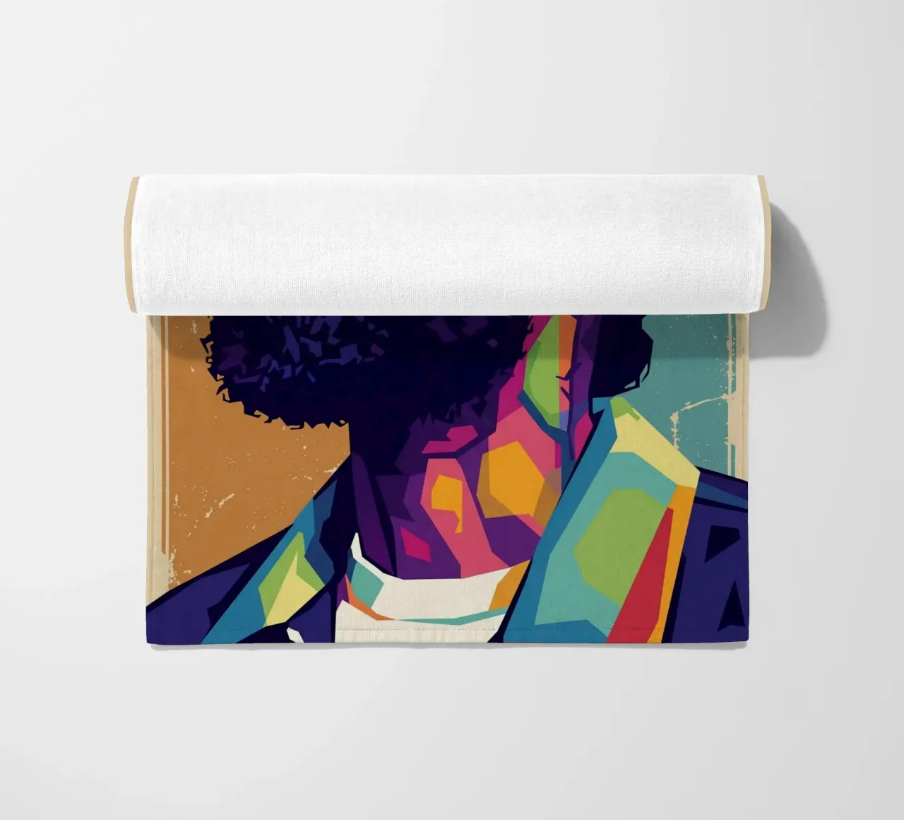 Ritratto pop art di Nipsey Hussle #4 telo mare da Hantamrata