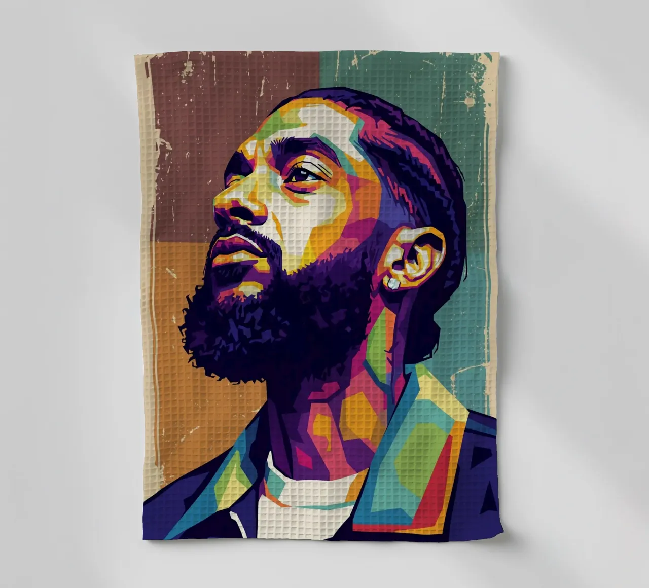 Portrait pop art de Nipsey Hussle #4 torchon de Hantamrata