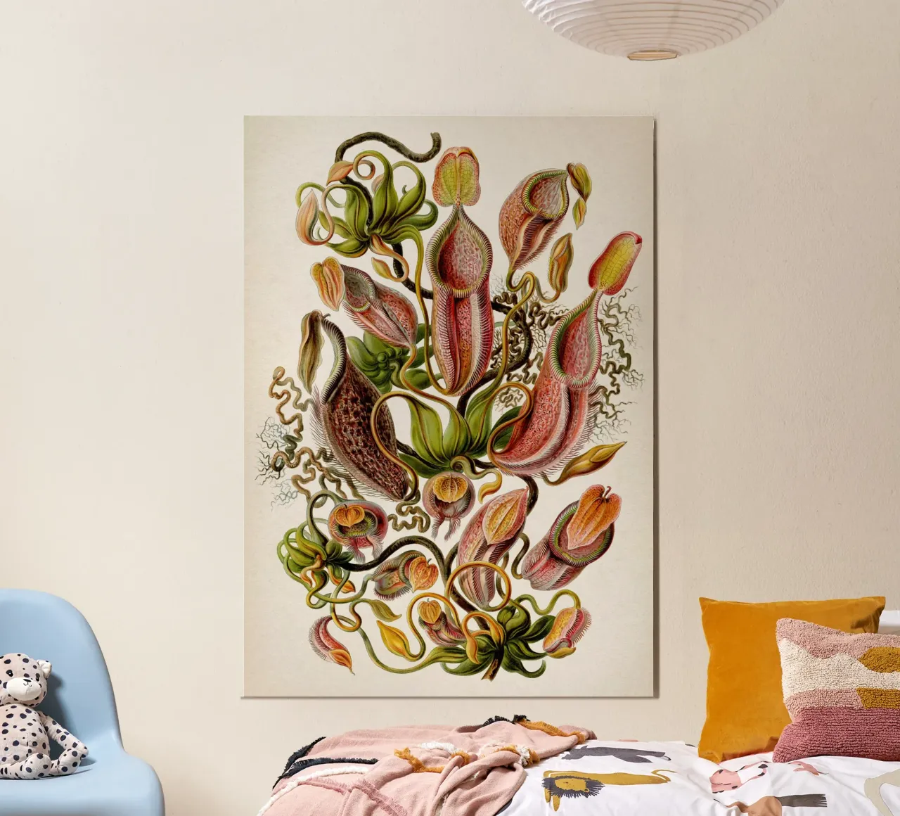 Vintage Haeckel 4 Tafel 62 Kannenpflanzen poster con telaio in alluminio da Vintage Print Collection