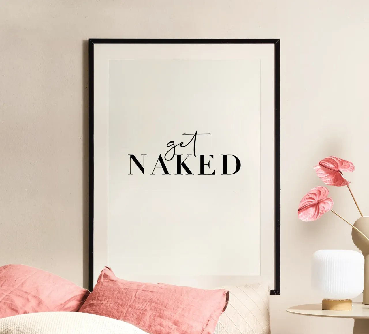 Bagno minimalista - Spogliatevi poster da Eva Rogers