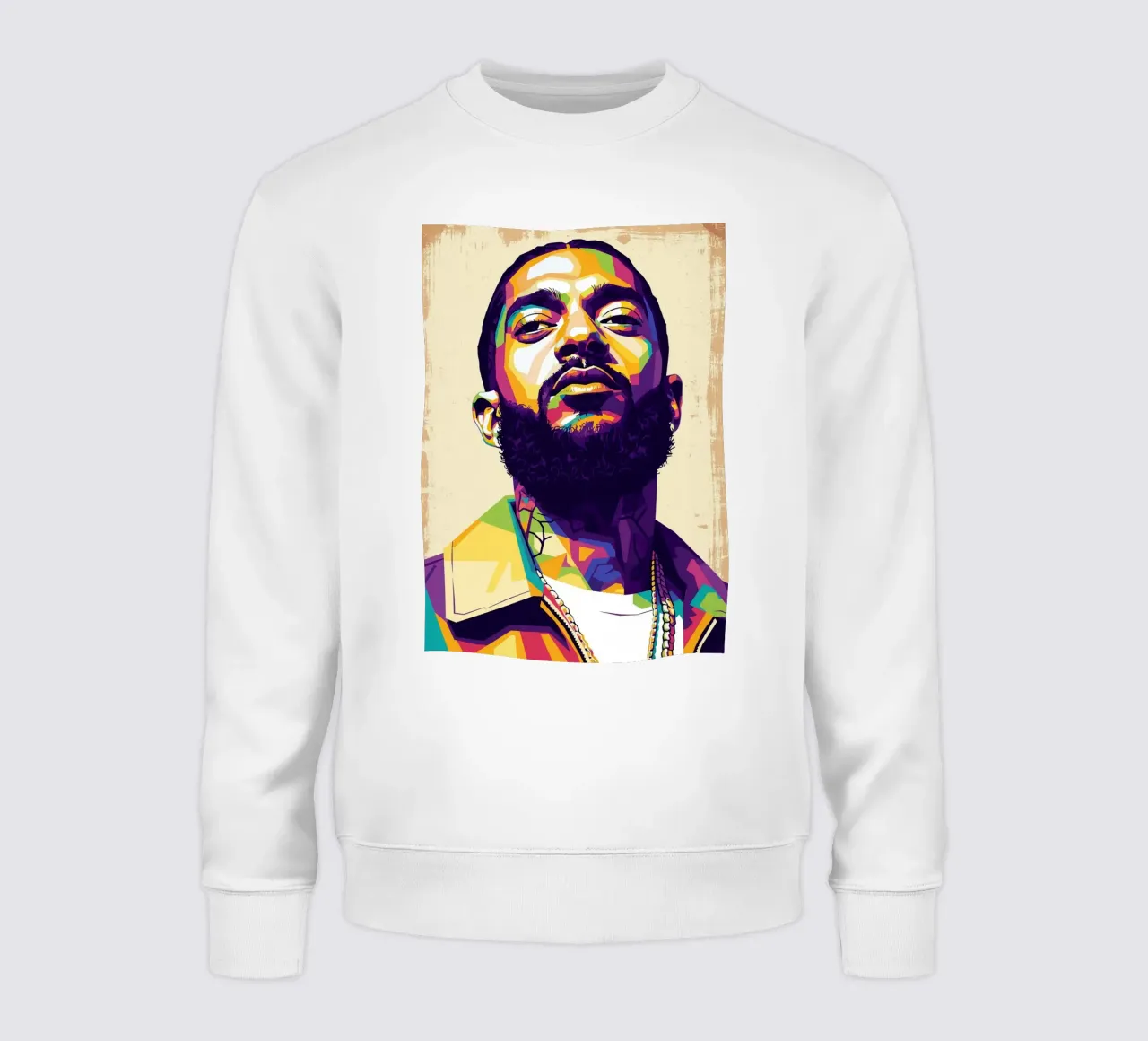 Nipsey Hussle Pop Art Porträt #5 Sweatshirt von Hantamrata