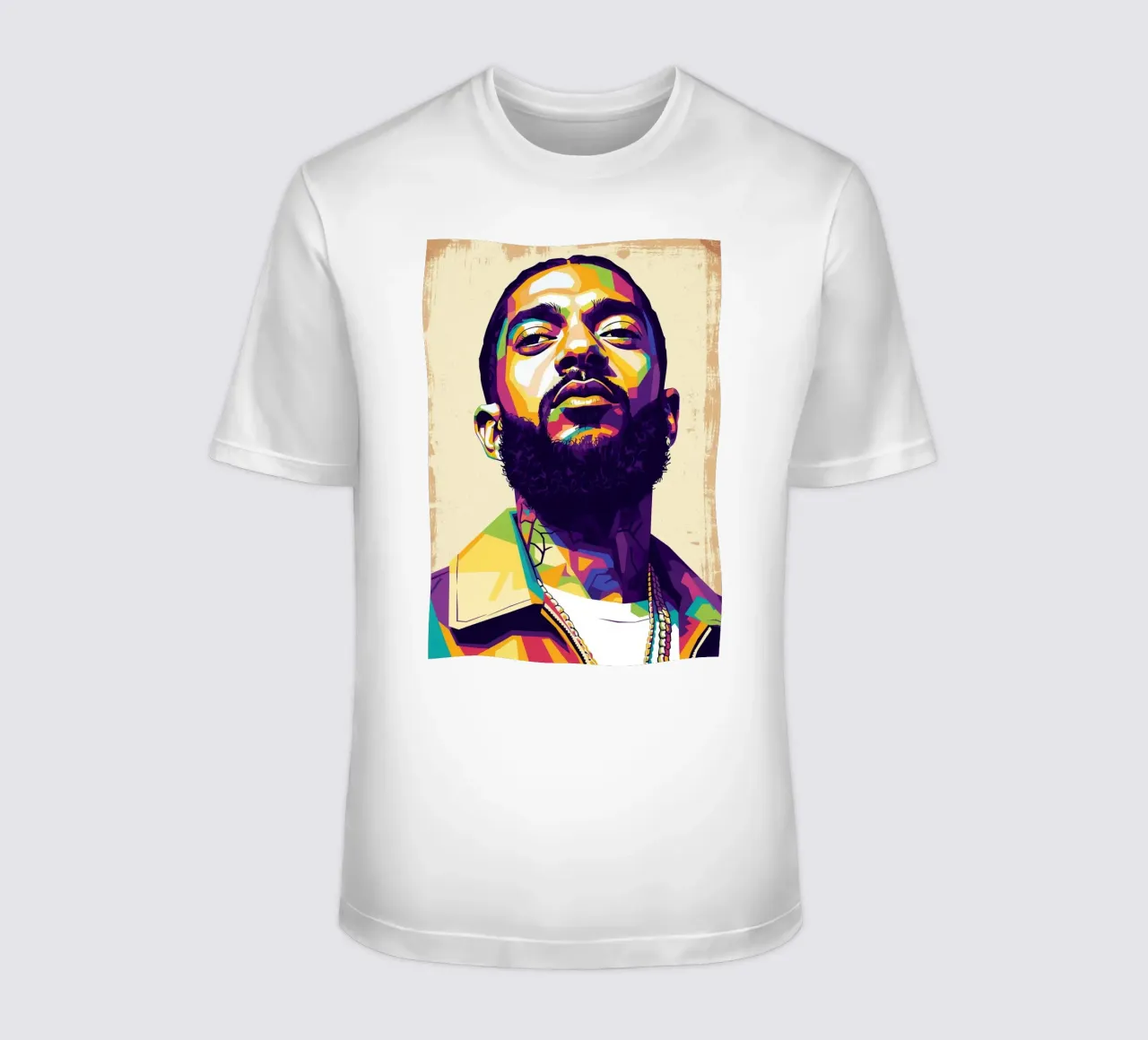 Ritratto pop art di Nipsey Hussle #5 t-shirt da Hantamrata
