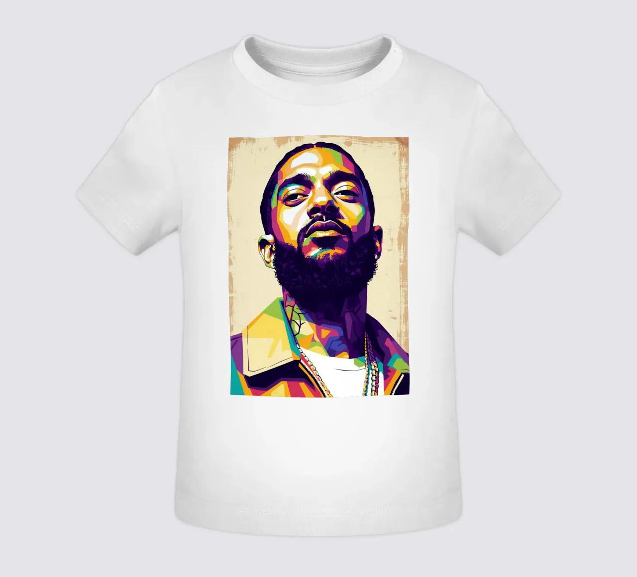 Ritratto pop art di Nipsey Hussle #5 maglietta neonato da Hantamrata
