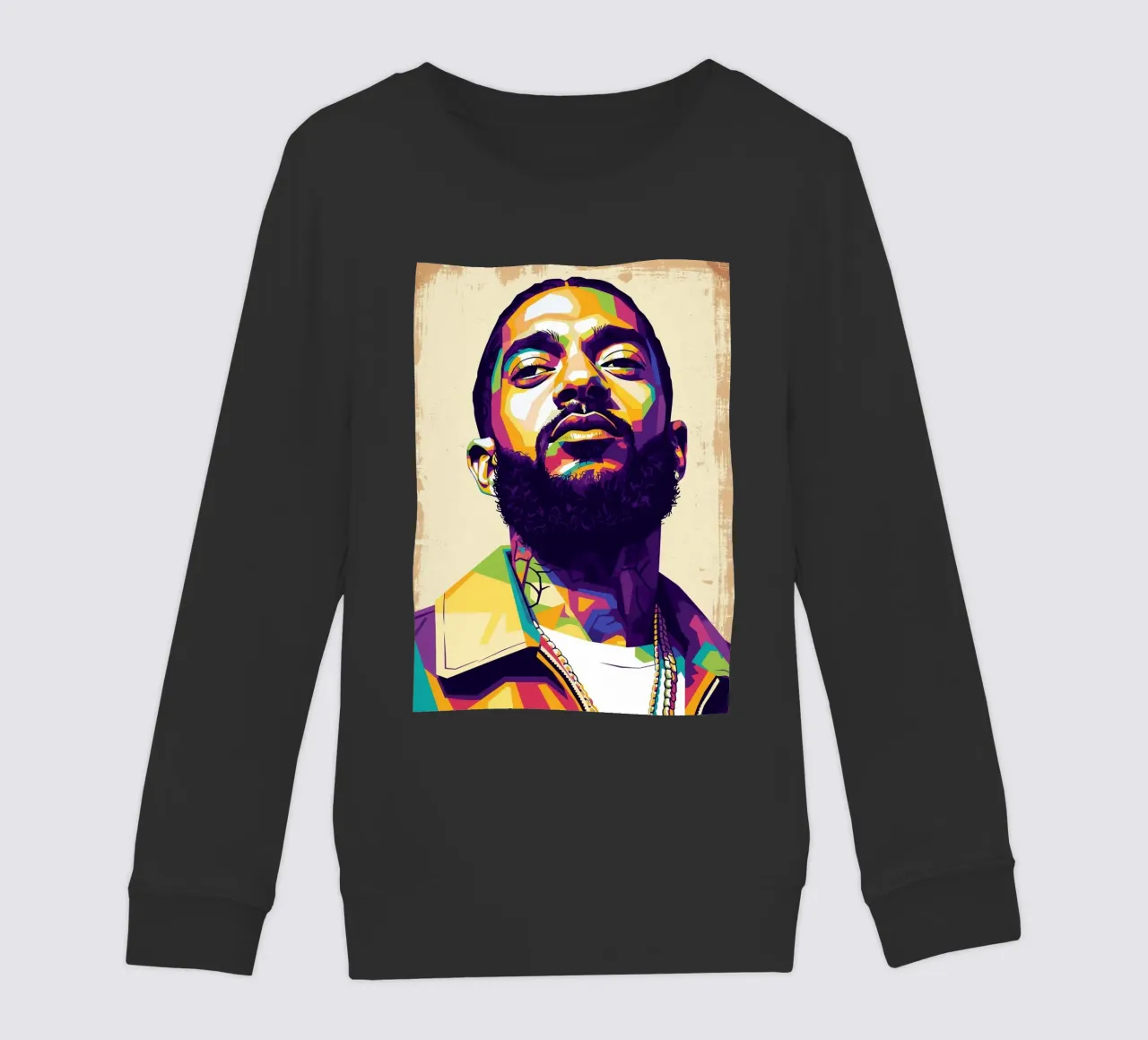 Ritratto pop art di Nipsey Hussle #5 felpa bambino da Hantamrata