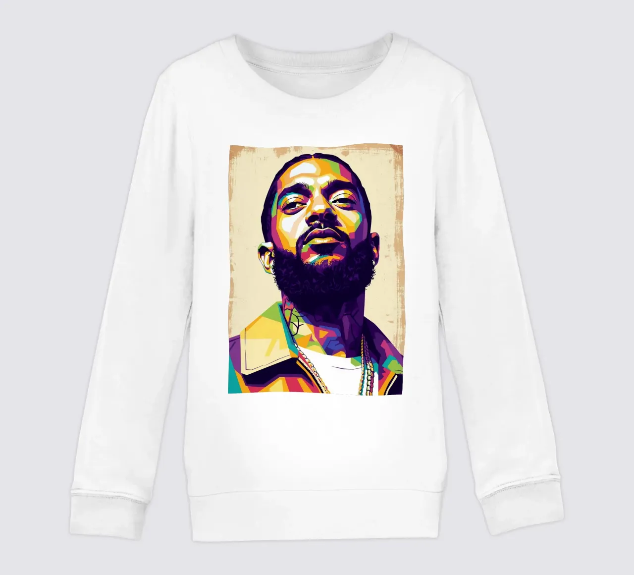 Nipsey Hussle pop art portret #5 kinder sweatshirt van Hantamrata