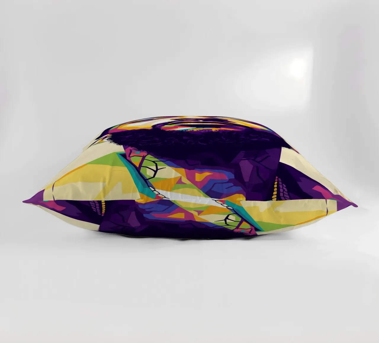 Ritratto pop art di Nipsey Hussle #5 cuscino da Hantamrata