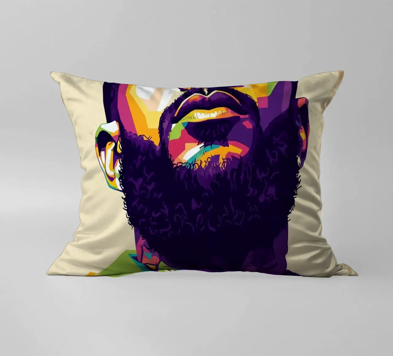 Ritratto pop art di Nipsey Hussle #5 cuscino da Hantamrata