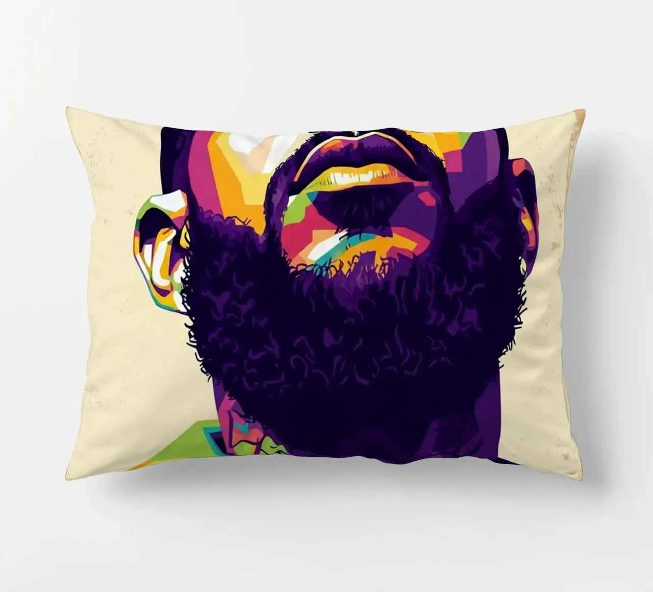 Ritratto pop art di Nipsey Hussle #5 cuscino da Hantamrata
