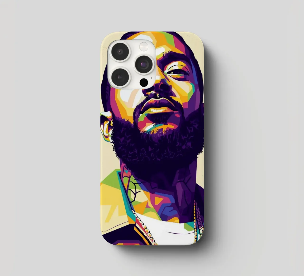 Nipsey Hussle Pop Art Porträt #5 iPhone Hülle von Hantamrata