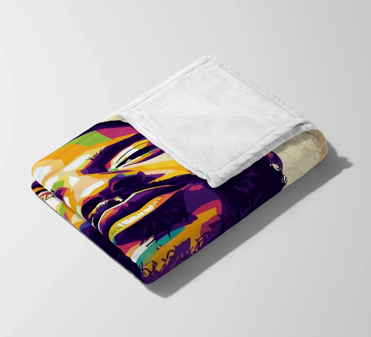 Ritratto pop art di Nipsey Hussle #5 coperta in pile da Hantamrata