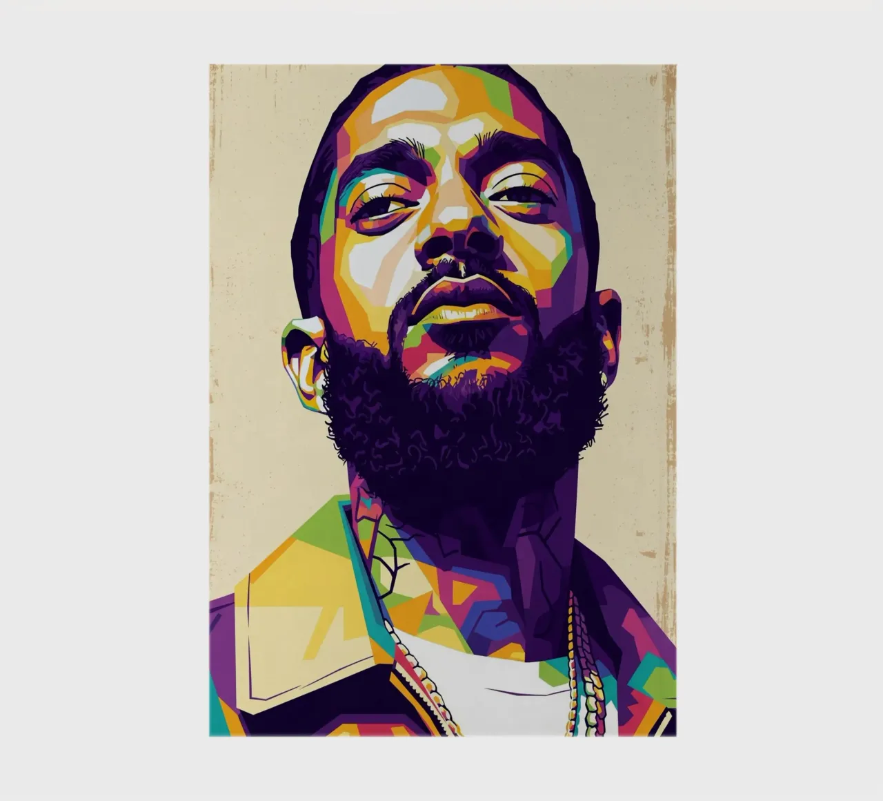 Nipsey Hussle pop art portrait #5 notebook by Hantamrata