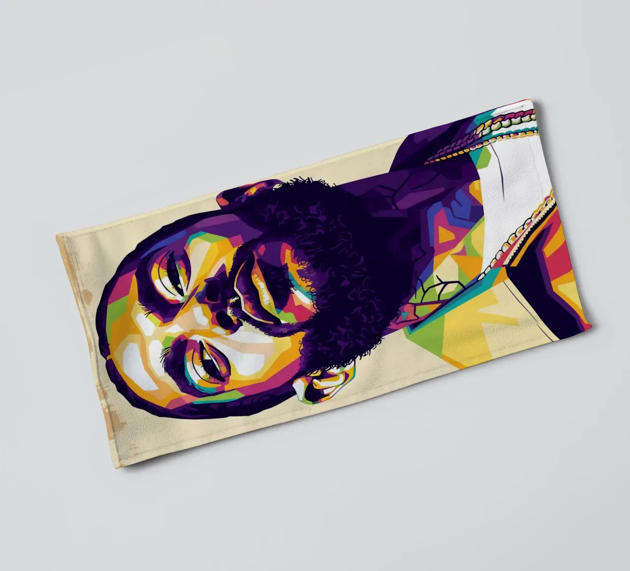 Ritratto pop art di Nipsey Hussle #5 asciugamano da bagno da Hantamrata
