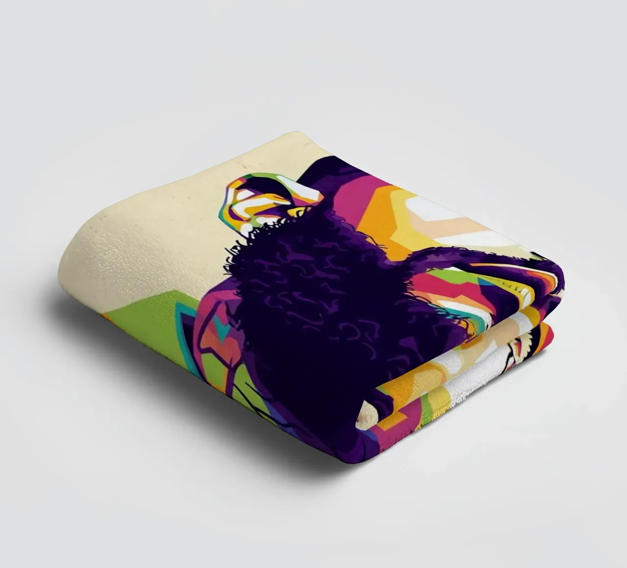 Ritratto pop art di Nipsey Hussle #5 asciugamano da bagno da Hantamrata