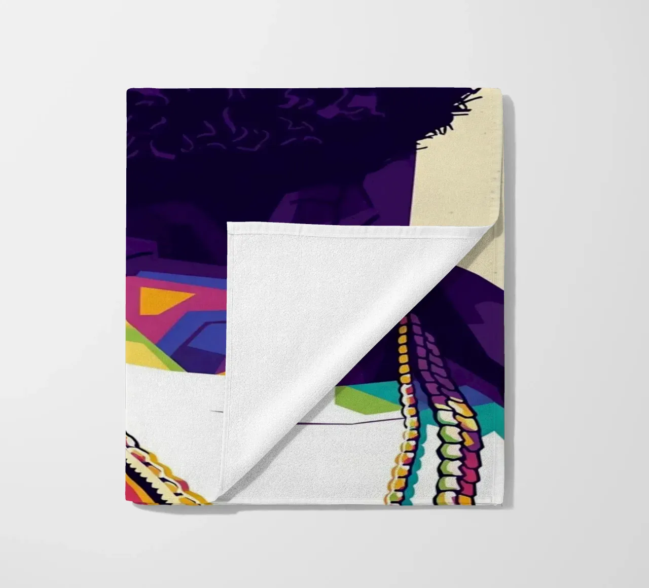 Ritratto pop art di Nipsey Hussle #5 telo mare da Hantamrata