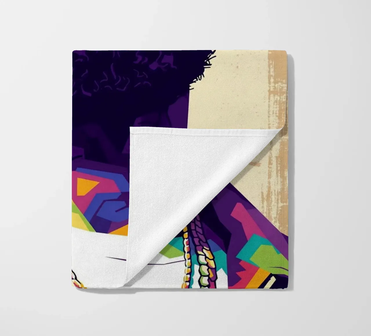 Ritratto pop art di Nipsey Hussle #5 telo mare da Hantamrata