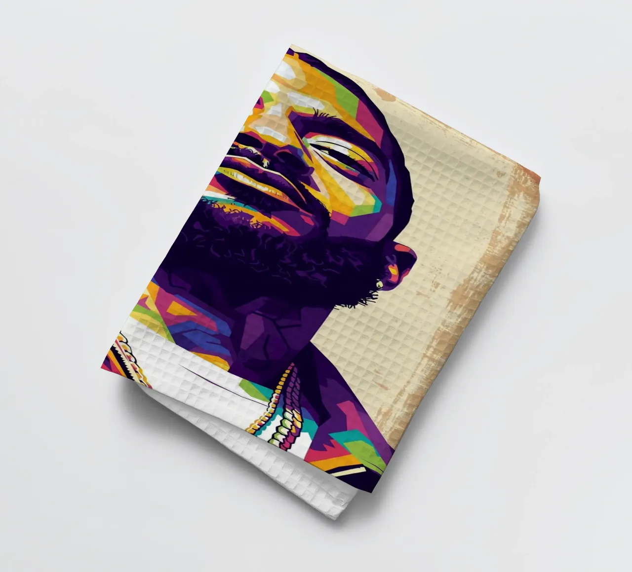 Nipsey Hussle pop art portret #5 theedoek van Hantamrata