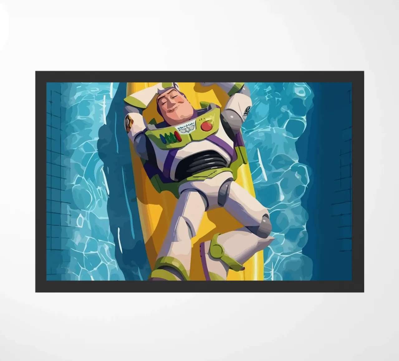 Buzz sleeping on a surfboard zerbino da Dumery Art