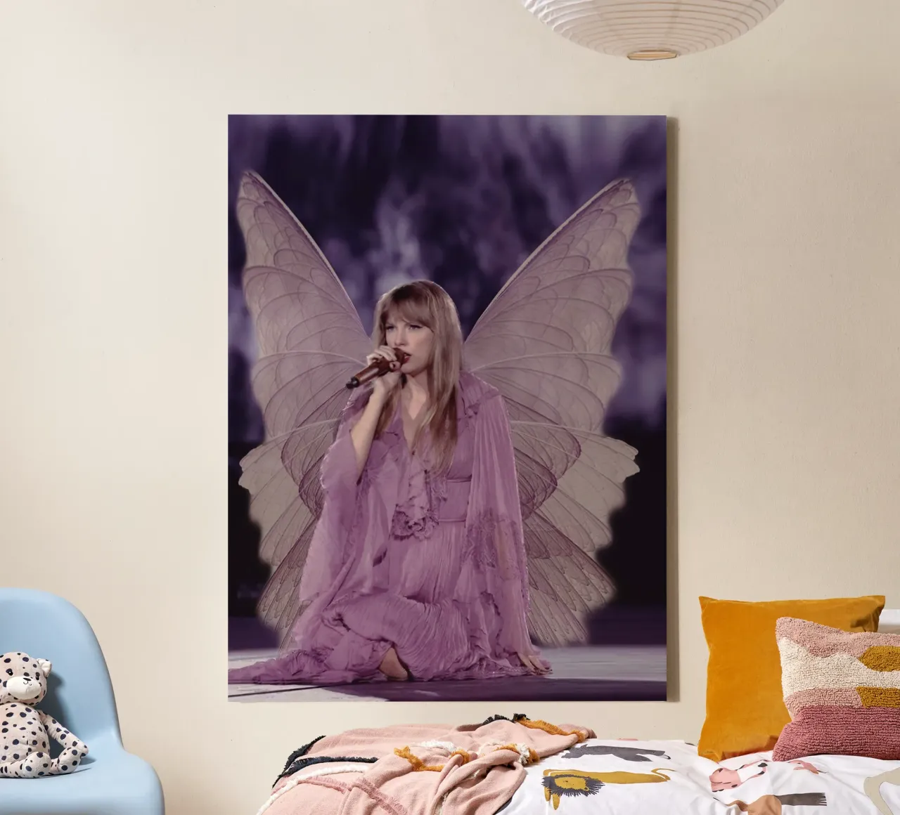 Taylor Swift Sing Leinwand mit Schattenfugenrahmen von Musadad Shop