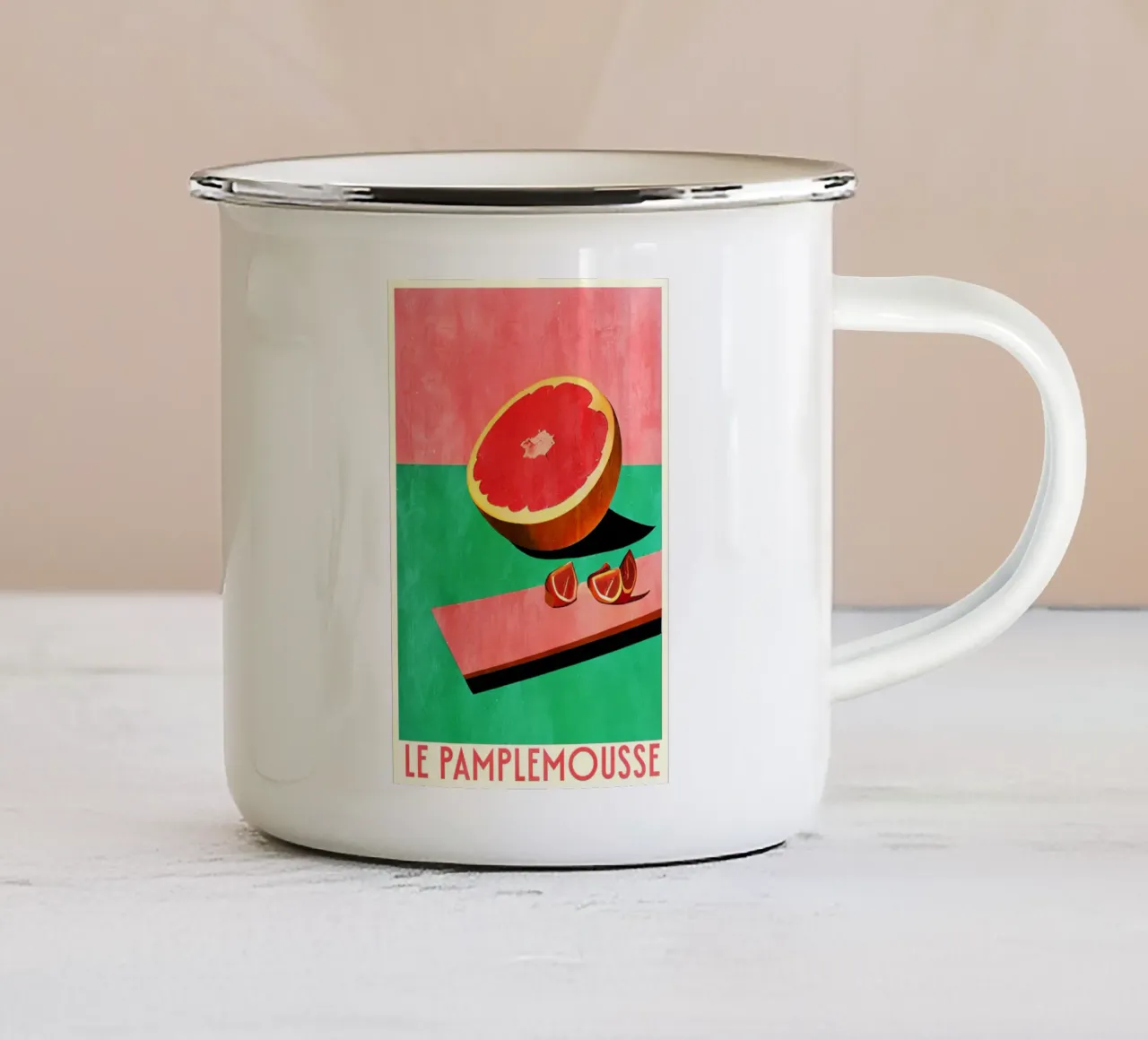 Le Pamlemousse tazza in smalto da Bo Anderson
